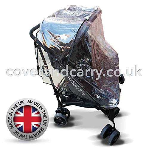 Rain Cover for Kids Kargo Triple Pushchair, Made in The UK from Supersoft PVC