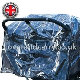 Twin Pushchair Rain Cover for Bugaboo Donkey 5, Supersoft PVC, Transparent with Side Zip, UK Made