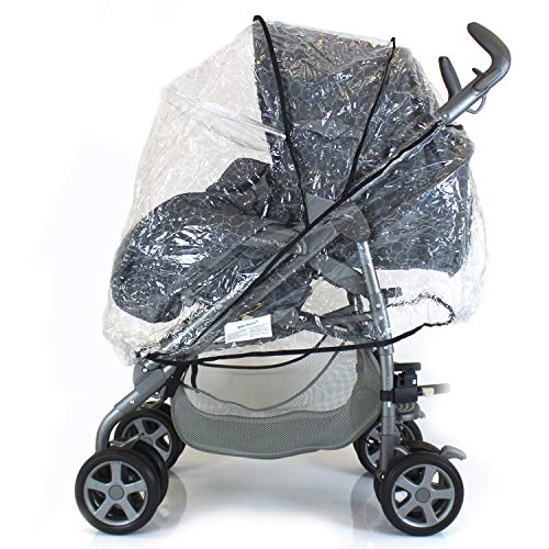 Rain cover for silver cross 3D made in the UK with zip opening
