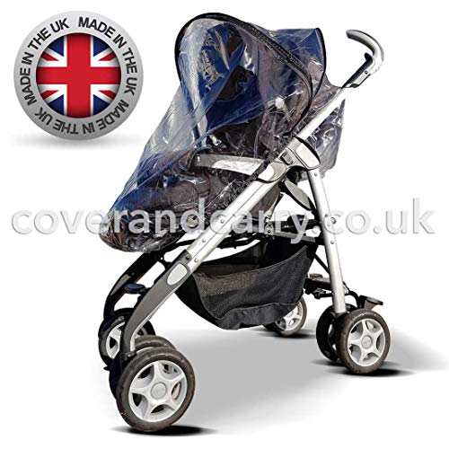Rain cover for silver cross 3D made in the UK with zip opening
