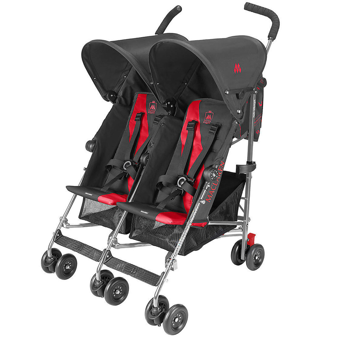 Rain Cover for Maclaren Twin Triumph Pushchair, Made in The UK from Clear Supersoft PVC