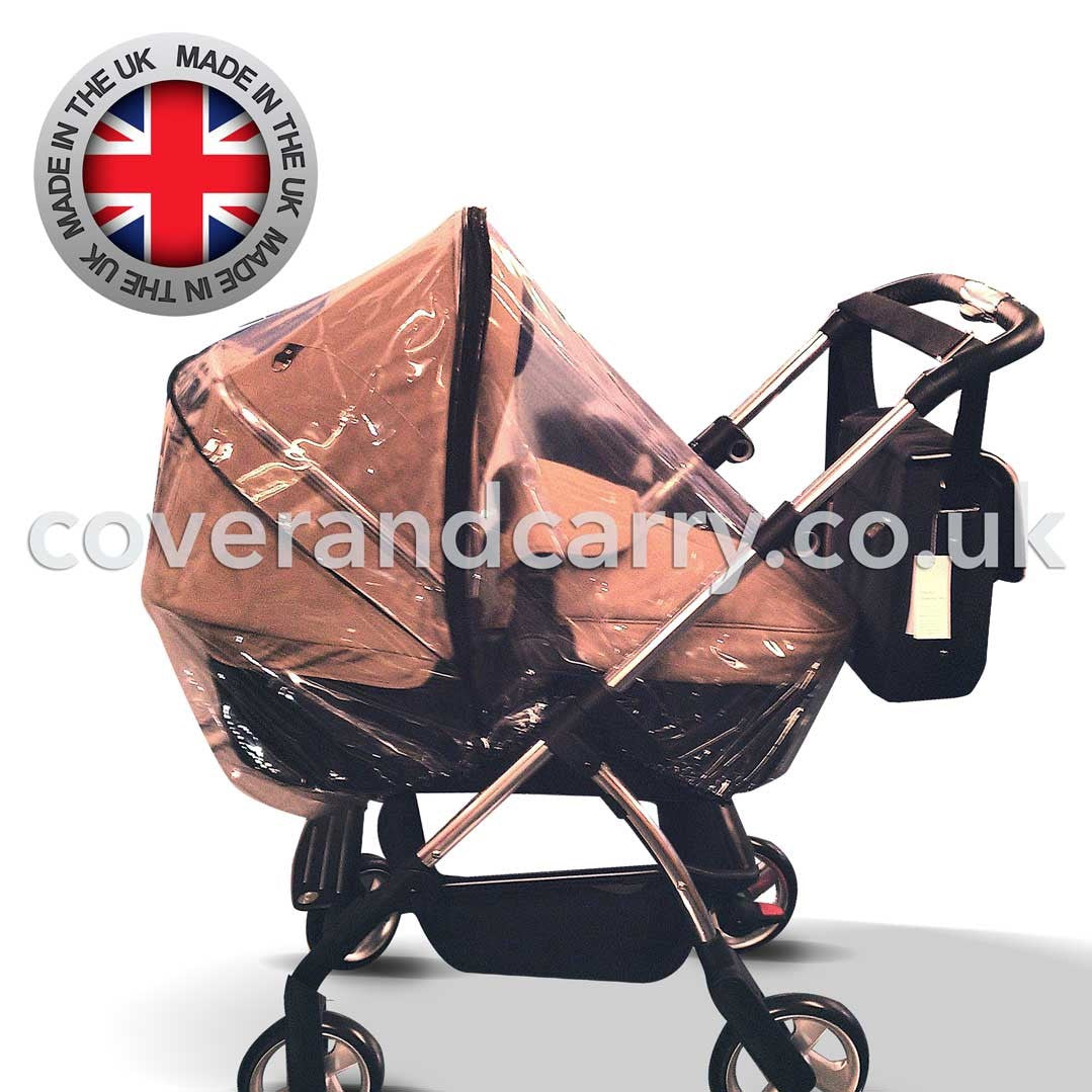 Rain Cover for Bugaboo Fox Cub Pushchair, Transparent Supersoft PVC, Easy-Fit Design, UK Made