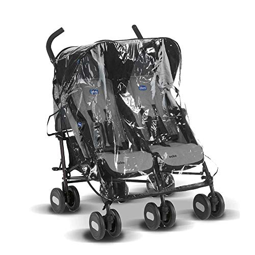 Rain Cover for Babiie Billie Faiers MB22 & MB12 Twin Stroller, Made in The UK from Clear Supersoft PVC