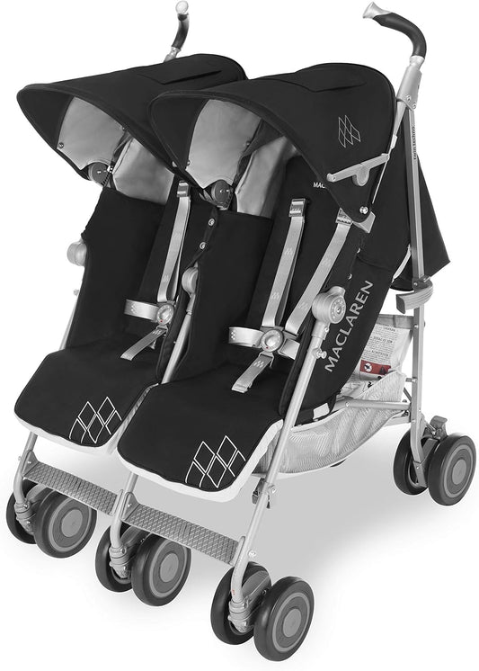 Rain Cover for Maclaren Twin Techno Pushchair, Made in The UK from Clear Supersoft PVC