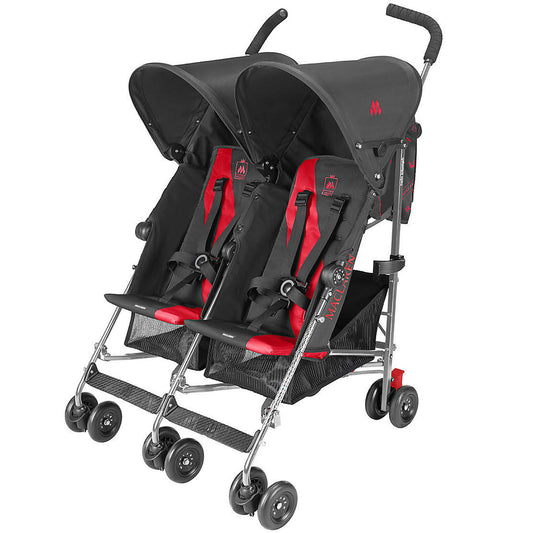 Rain Cover for Maclaren Twin Triumph Pushchair, Made in The UK from Clear Supersoft PVC